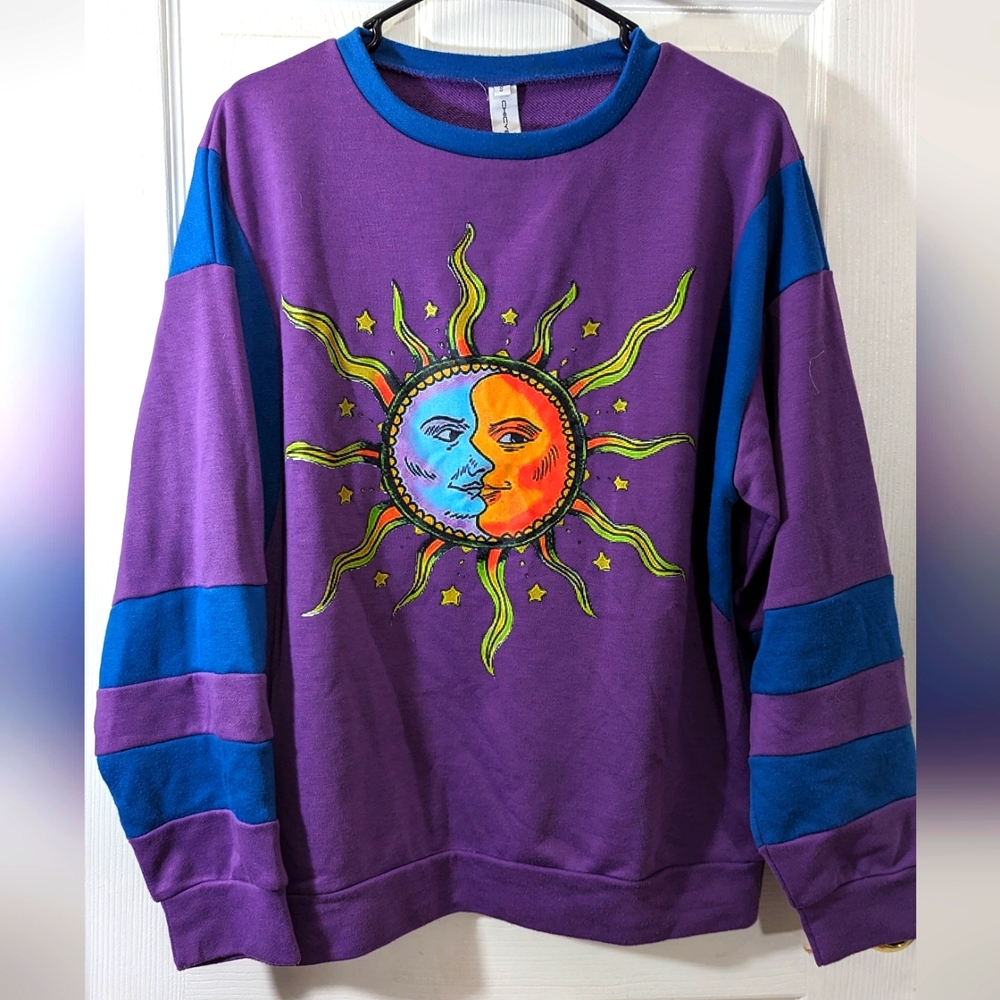 Oversized Boho Sun&Moon Sweater, size - S